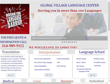 Tablet Screenshot of globalvillagelanguagecenter.com